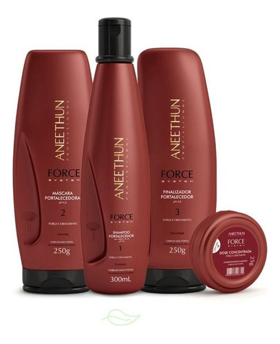 Kit Aneethun Shampoo+máscara+finalizador+dose Force
