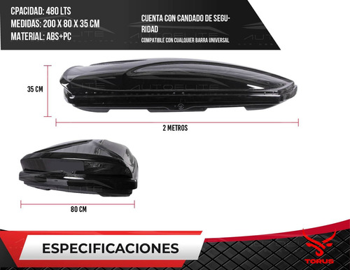 Imagen 3 de 9 de Caja Portaequipaje Hamburguesa Pentair Universal 480 Litros
