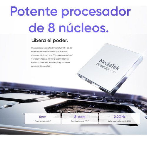 Realme 12 5g 512gb 8gb Ram Violeta Dual Sim 45w Carga Supervooc Procesador Mediatek Dimensity 6100+ Cámara Ultra Clara De 108mp Nfc