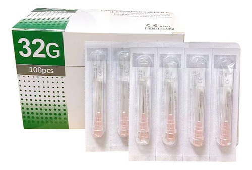 Agujas Mesoterapia 32g 6mm - 100 U.   Prp - Facial