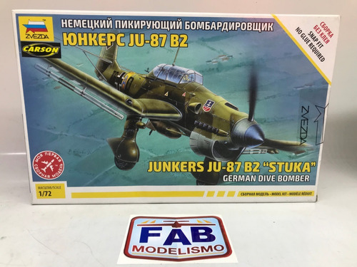 Kit de avión Zvezda Junkers Ju-87 B2 Stuka WW2 1/72 - 7306