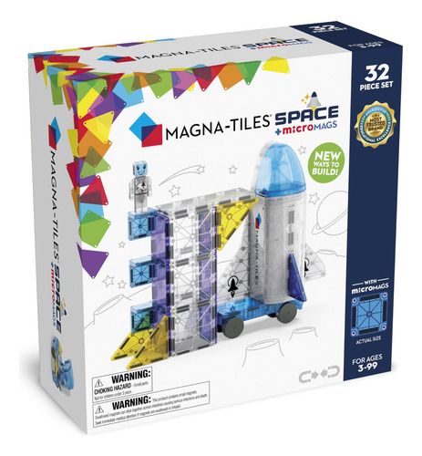 Magna-tiles Space Juego Construcción Magnética 32 Piezas