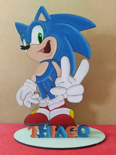 Sonic Adorno Para Torta Centro De Mesa