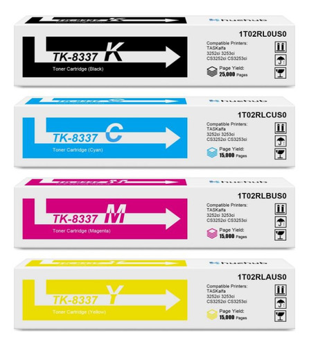 Kit 4 Toner Kyocera Tk-8337 Taskalfa 3252ci 3253ci