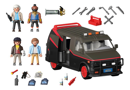 Playmobil Camioneta Van Brigada A +69 Pcs 70750 Inc 4 Figura Furgoneta De Brigada A