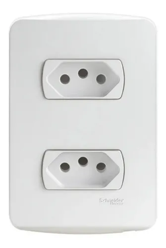 comprar Conjunto Tomada Dupla 10a+20a 4x2 Miluz S3b60440 Schneider