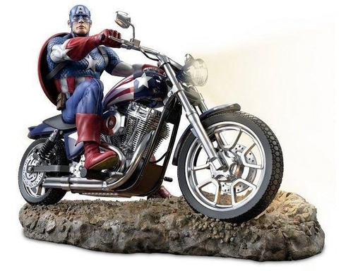 Archivo Stl Impresión 3d - Capitan America & Motorcycle