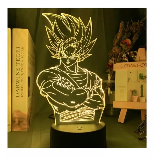 Lámpara LED 3D Dragon Ball Z - Son Goku con la base que elijas! -  PictyourLamp