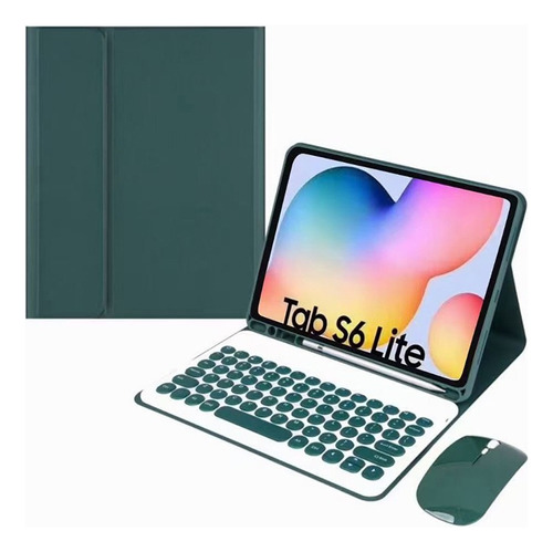 Funda With Keyboard And Mouse For Galaxy Tab S6 Lite 10.4 Pu