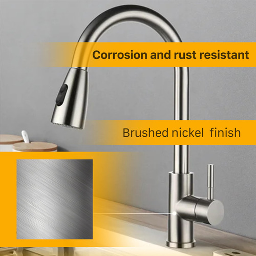 Grifo Cocina Rociador Extensible Monomando Inoxidable 3 Modo