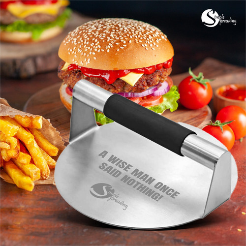 Simple Preading Smash Burger Press Con Citas Divertidas De &