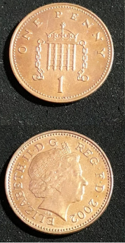 Moneda De Inglaterra Año 2002 Un Penique Excelente 