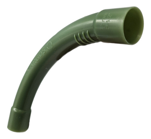10 Pzs Codo Curvo 90° Conduit Verde Pvc Pesado 1/2 Con Cople