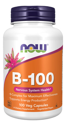 Vitamina B-100 Now Foods Complexo B 100cáps Importado