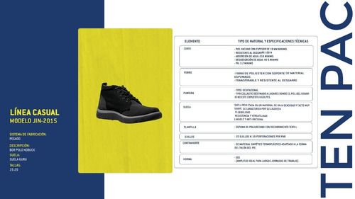 Imagen 6 de 6 de Calzado Ten-pac Borceguí Polo Nobuck Color Negro