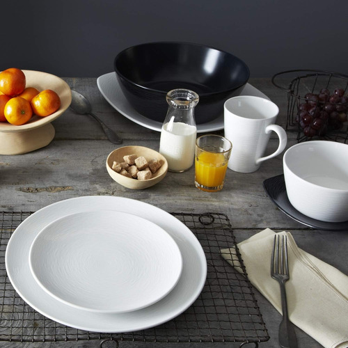 Plato Dulce Swirl Blanco 14 Cm Porcelana Noritake