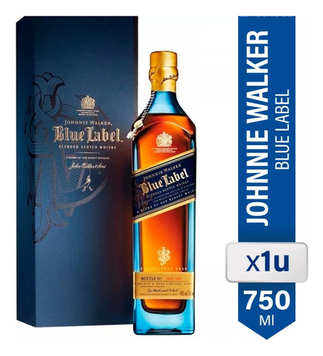 Whisky Blue Label Johnnie Walker 750ml - Blended Botella