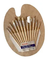 Comprar Paleta Pintor De Madera 30x40 Cm + 12 Pinceles Artmate