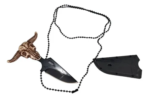 comprar Mini Faca Push T Dagger Lâmina Lisa Fulltang Com Corrente