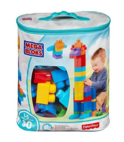 Mega Bloks Bolso De Construcción Grande De 80 Piezas, Clásic