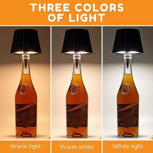 Luz Recargable De 3 Colores Para Botella De Vino