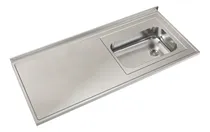 Comprar Mesada Acero Inoxidable Jhonson Bacha Zz52 Derecha 140x61 Cm