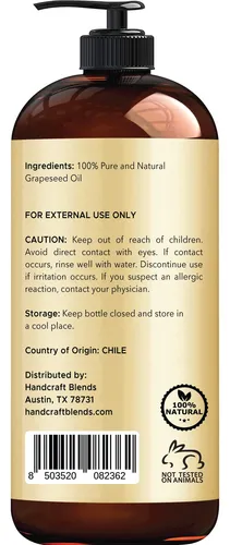 Mezclas Artesanales De Aceite De Semilla De Uva, 473 Ml, 100
