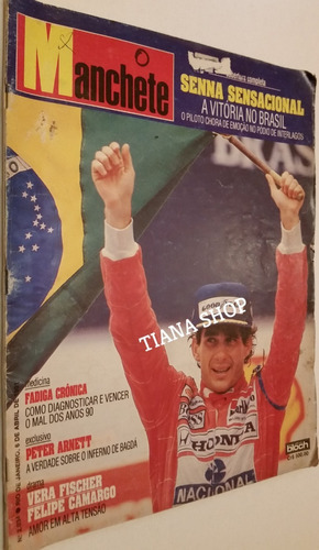 Manchete_ayrton Senna Campeón Brasil 1991_michael Jackson 