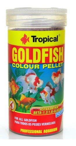 Racao Para Peixe Goldfish Color Pellet 90g 250ml - Tropical