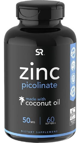 Picolinato De Zinc 50 Mg Sports Research 60 Capsulas