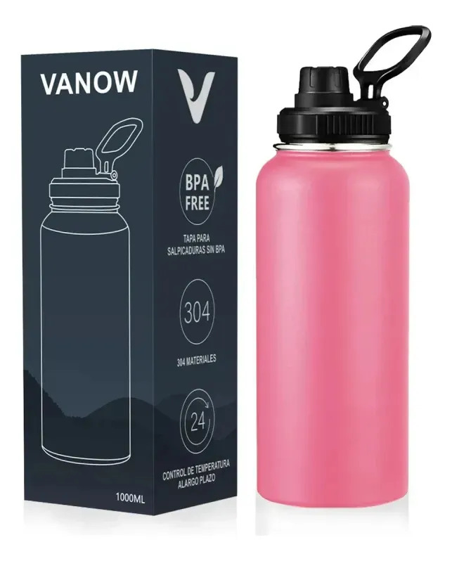 Termos De Acero Inoxidable Para Agua Con Fría/caliente 32oz(1000ML)Color Azul