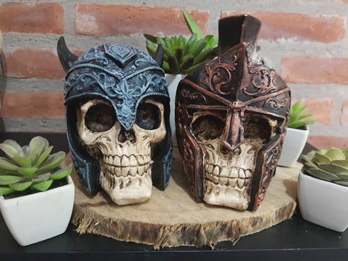 Calavera Craneo Duo Spartacus + Vikingo