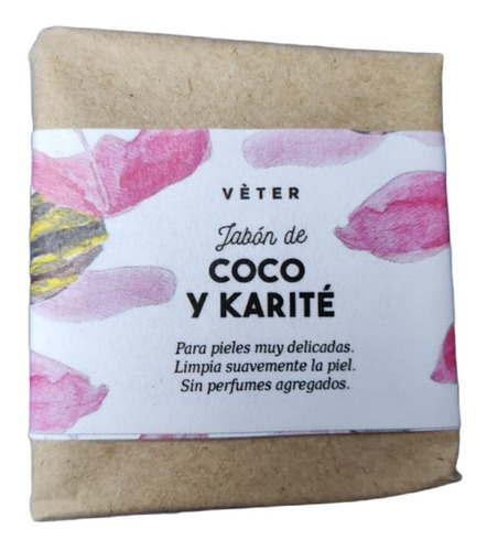 Jabón Vegetal De Coco Y Karité Veter 95grs Vegano