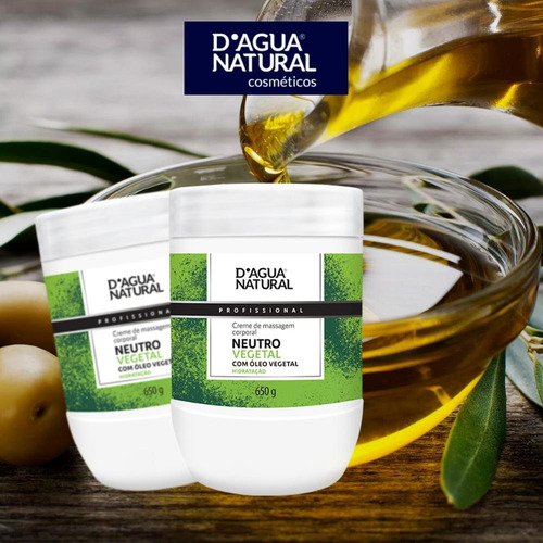 Creme De Massagem Neutro Vegetal 650g Fácil Deslize