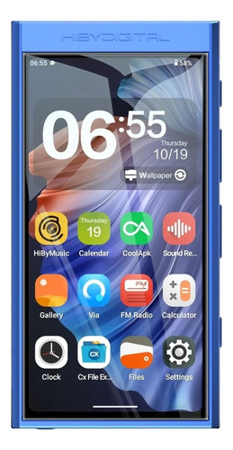 Reproductor De Audio Digital Hi-res Basado Android Hiby M300 Color Azul