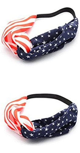 2 Unids Nueva Bandera Americana Diadema Usa 4 De Julio Headw