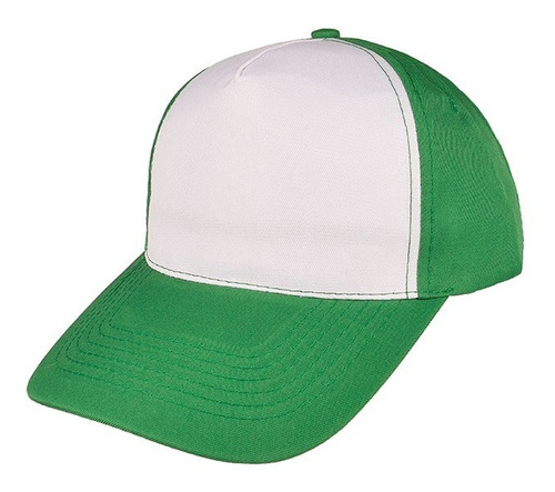 Gorra  F1 5 Gajos Visera Curva Con Frente Blanco Publicidad