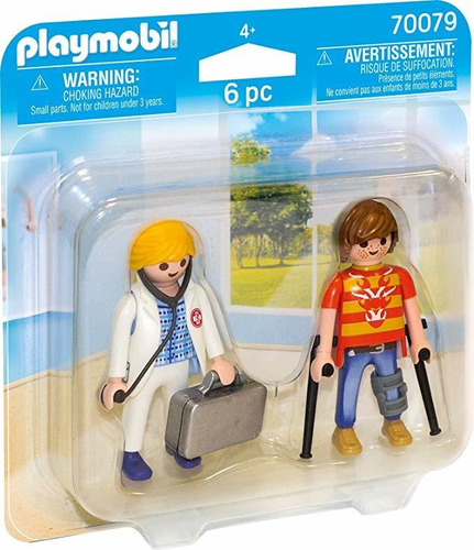 Playmobil 70079 Duo Pack Para Médicos Y Pacientes Coloridas