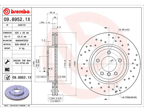 2 Discos Freno Delanteros Para Bmw 330i 2001 2002 2003 2004