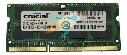 Memoria RAM Memory for Mac 4GB 1 Crucial CT4G3S1339M