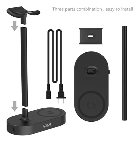 Cozoo Soporte Para Auriculares Con Almohadilla De Carga Inal