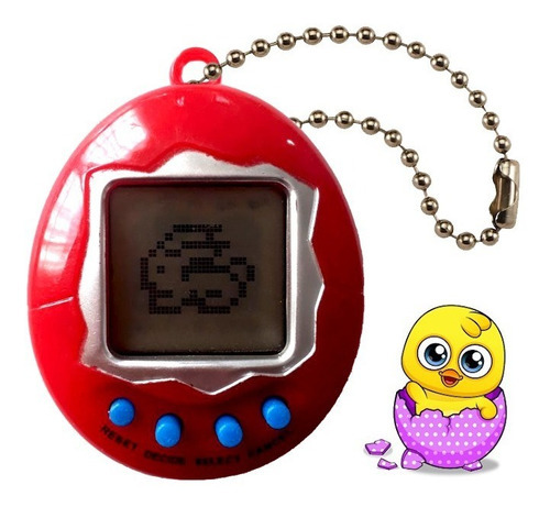 Mascota Virtual Tamagotchi Connection Retro Digital Pet Game Color Rojo Y Azul