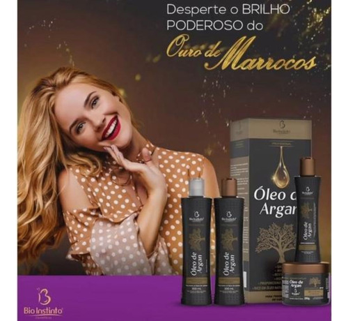 Kit Bio Instinto 4 Frascos Creme Óleo De Argan