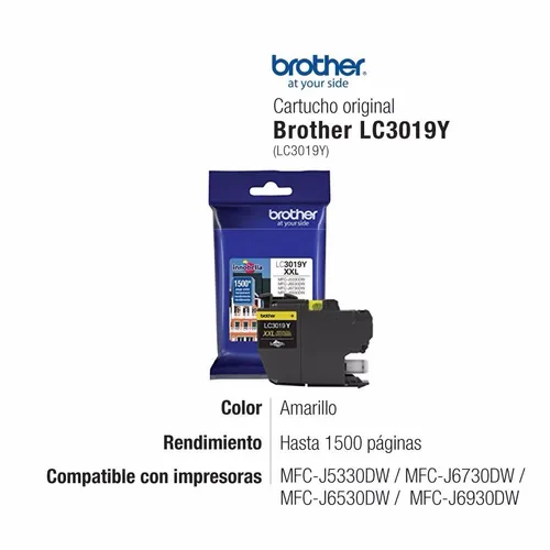 Cartucho Brother Lc3019y Xxl Amarillo Original J6370 5330