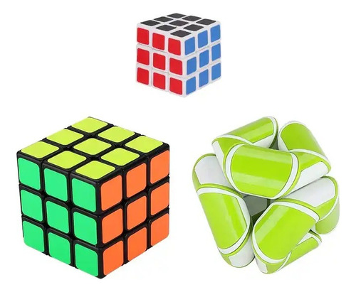 Cubo Rubik Set 6 Cubos Diferentes 3d, Espejo, 3x3 Y Otros Estructura Negro