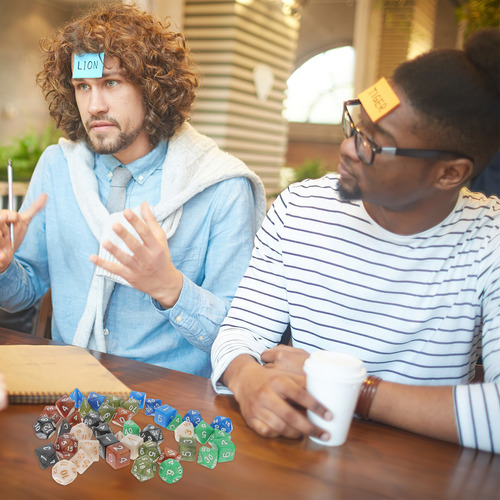 6 Juegos De Dados De Poliedro Acrílico Creativos Para Juegos