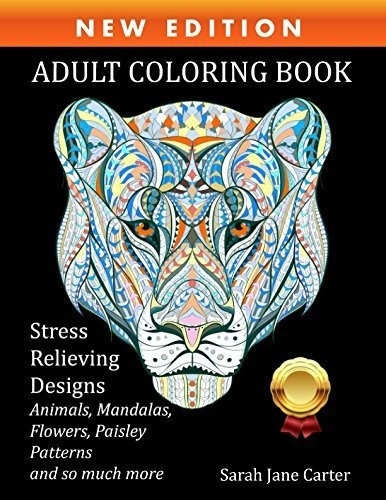 Book : Adult Coloring Book Stress Relieving Designs Animals