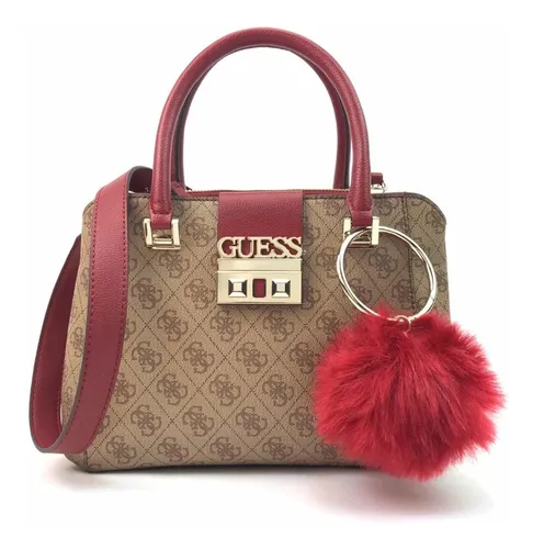 Bolsa guess cafe con rojo new arrivals