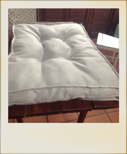 Almohadones Tatami En Tela Rustica Personalizados 80*60*10