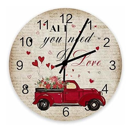 Reloj De Pared - Artshowing Non-ticking Wall Clock, Valentin